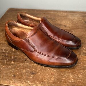 Vionic Men's Spruce Sullivan Dress Shoes Brown Leather Slip On New Size 10.5